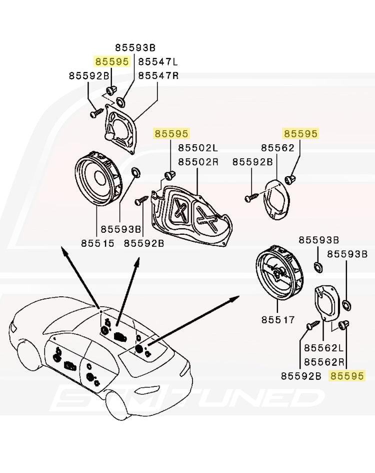 Mitsubishi OEM Speaker/Mirror Grommet (MU480032)