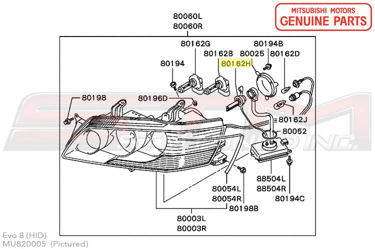 Mitsubishi OEM HID Light Bulb for Evo 7/8/9/X (MU820005)