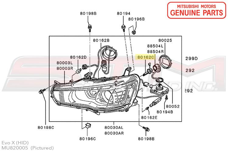 Mitsubishi OEM HID Light Bulb for Evo 7/8/9/X (MU820005)