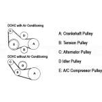 Mitsubishi OEM A/C Alternator Belt for 3000GT (MZ690263)