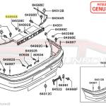 Mitsubishi Rear Bumper License Plate Bracket Nut - Evo 7/8/9