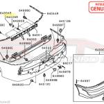 Mitsubishi Rear Bumper License Plate Bracket Nut - Evo 7/8/9