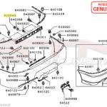 Mitsubishi Rear Bumper License Plate Bracket Nut - Evo 7/8/9