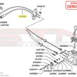 Mitsubishi OEM Shifter Cables for Evo 8/9 6-Speed MR (MR580533)