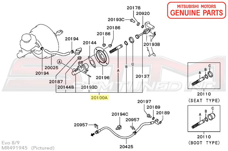 Mitsubishi OEM Clutch Master Cylinder for Evo 8/9 (MR491945)
