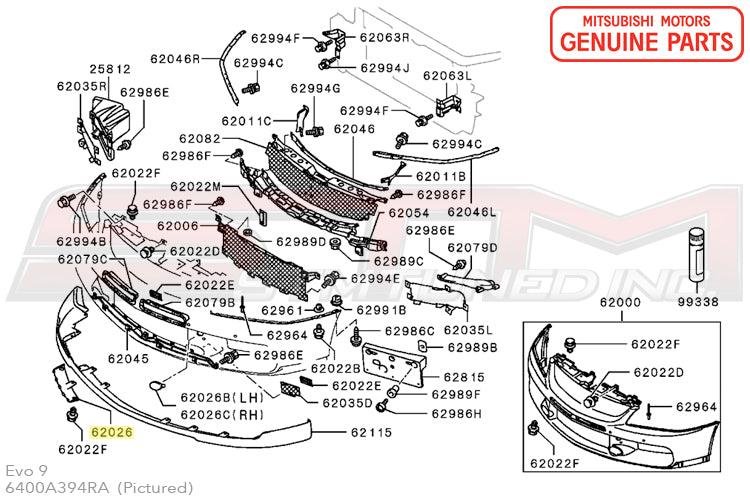 Mitsubishi OEM Front Lip Panel for Evo 9