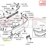 Mitsubishi Bumper Rivet (Black) - Evo 8/9