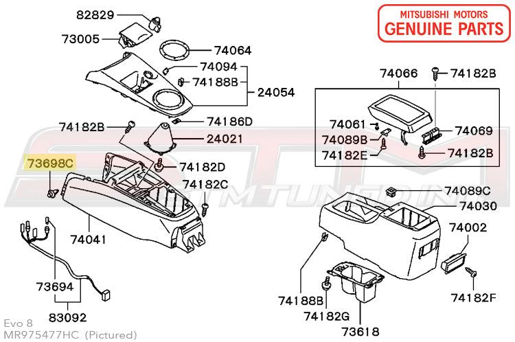 Mitsubishi Center Console Push Clip - Evo 7/8/9