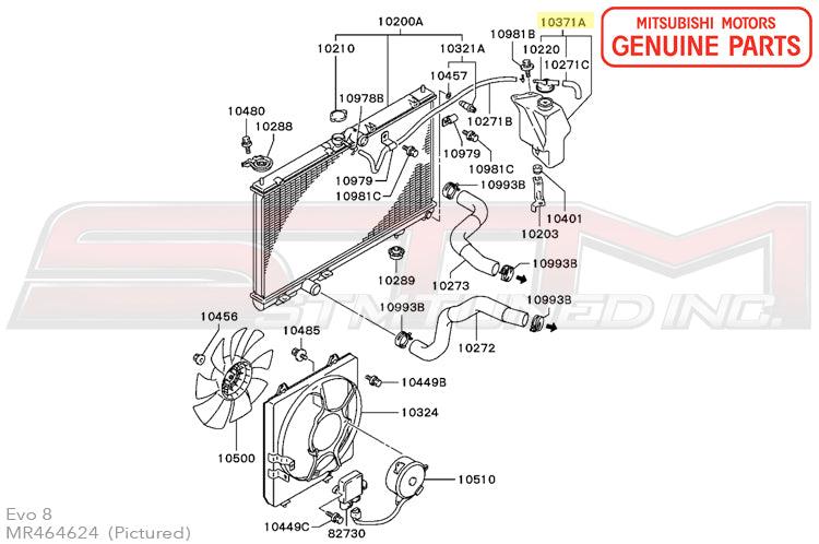 Mitsubishi Coolant Overflow Tank - Evo 7/8/9