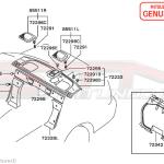 Mitsubishi Trunk Push Clip - Evo 7/8/9