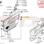 Mitsubishi Door Screw with Cap - Evo 7/8/9