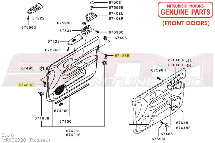 Mitsubishi Door Screw with Cap - Evo 7/8/9