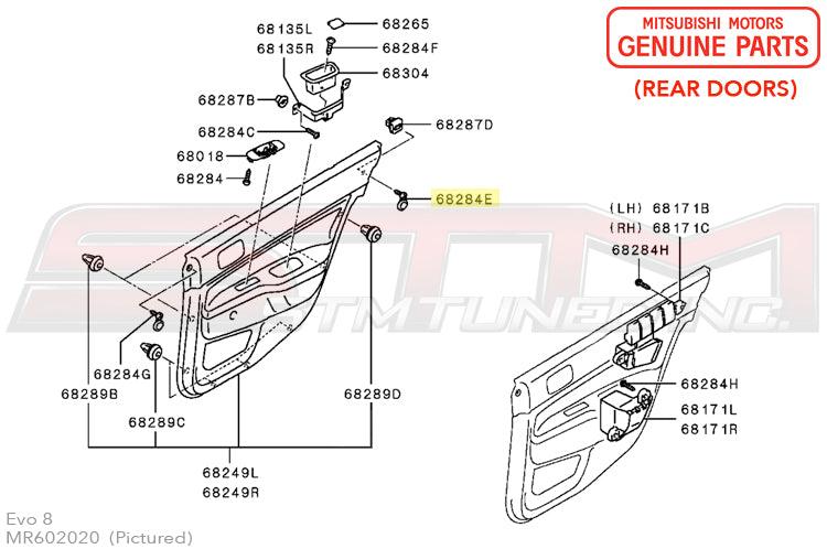 Mitsubishi Door Screw with Cap - Evo 7/8/9