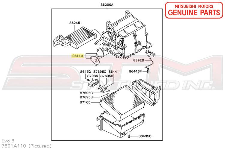 Mitsubishi HVAC Control Damper Link Gears - Evo 8/9