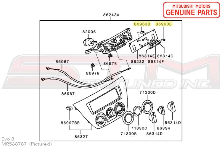 Mitsubishi HVAC Heater Control Light Bulb - Evo 8/9
