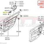 Mitsubishi Rear Door Auto Window Switch Trim for Evo 7/8/9