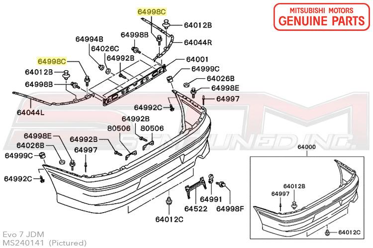 Mitsubishi Rear Bumper Bracket Bolt - Evo 7/8/9