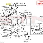 Mitsubishi Rear Bumper Bracket Bolt - Evo 7/8/9
