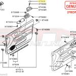 Mitsubishi Interior Door Pull Pocket Cap - Evo 7-9