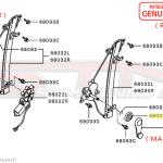 Mitsubishi Manual RS Window Handle Escutcheon - Evo 8/9 *Backorder*