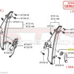 Mitsubishi Manual RS Window Regulator Clip - Evo 8/9