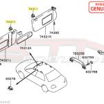 Mitsubishi Sun Visor Grip - Evo 8/9