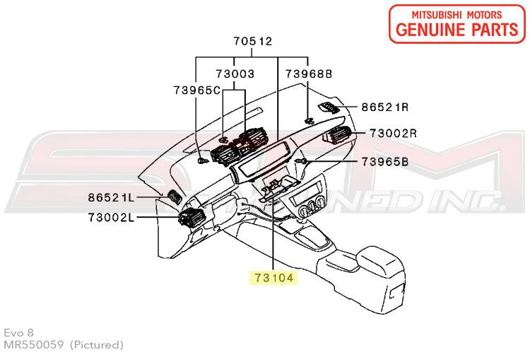 Mitsubishi Dash Panel ECU Cover - Evo 8/9