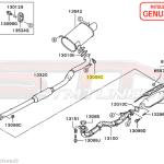 Mitsubishi Exhaust Pipe to Muffler Bolt - Evo 8/9