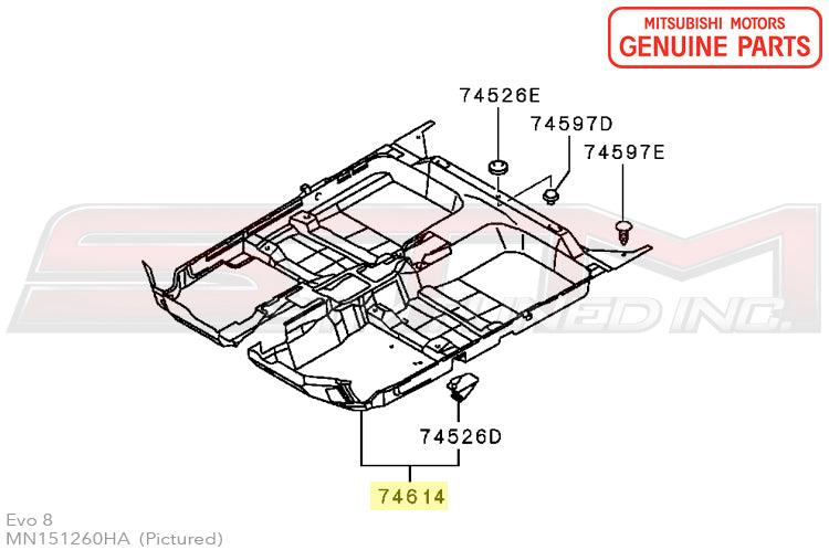 Mitsubishi OEM Floor Carpet for Evo 8/9 (MN151260HA) *Discontinued*