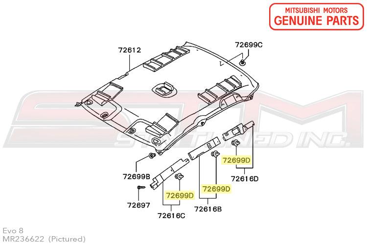 Mitsubishi Headliner Pad Clip - Evo 8/9