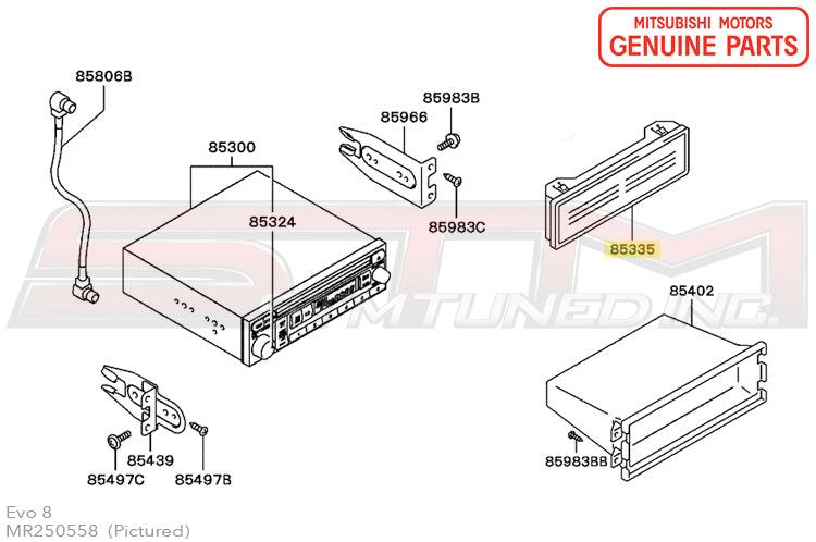 Mitsubishi Radio Delete Panel - Evo 8/9 (MR250558) *Limited Quantity*