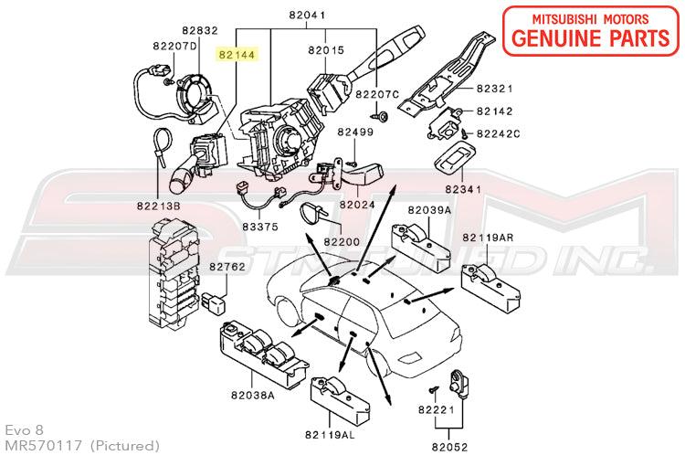 Mitsubishi Turn Signal/Headlamp Lever - Evo 8/9