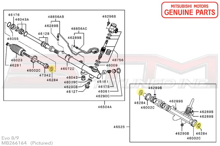 Mitsubishi Steering Gear and Linkage Boot Washer - Evo 7-9/1G/3S