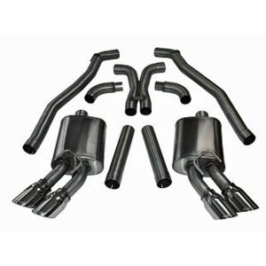 Corsa Performance Dual Rear Exit Catback with Twin 4.0 Inch Tips - Sport Sound Level