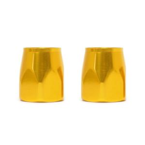 Russell Full Flow Hose End Orange/Gold Sockets (Pair of 2)