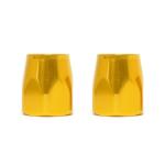 Russell Full Flow Hose End Orange/Gold Sockets (Pair of 2)