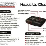 Prosport HUD Heads Up Display with Boost (PSHUDOBDII-2)