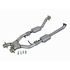 BBK Performance High Flow X Pipe With Catalytic Converters - Aluminized Steel