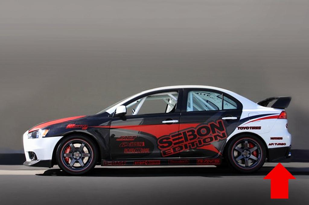 Seibon Carbon Fiber Rear Bumper Lip for Evo X (RL0809MITEVOX-OE)