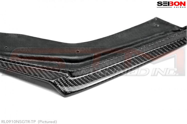 Seibon Carbon Fiber Rear Bumper Under Spoiler Lip (Gloss) - R35 GTR * Discontinued *
