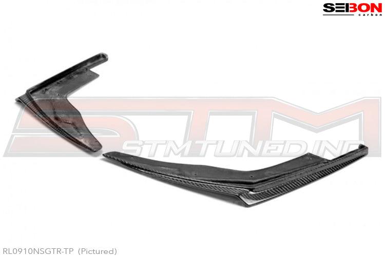 Seibon Carbon Fiber Rear Bumper Under Spoiler Lip (Gloss) - R35 GTR * Discontinued *