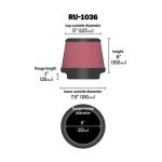 K&N Universal Air Filter 6in ID x 6 Tall (RU-1036)