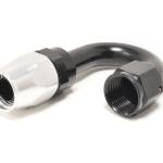 Russell Full Flow Hose End Black/Silver 180°