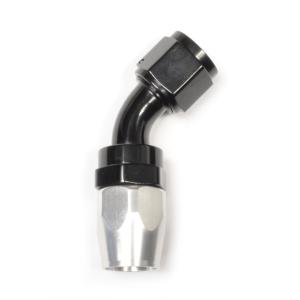 Russell Full Flow Hose End Black/Silver 45°
