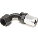 Russell Full Flow Hose End Black/Silver 90°