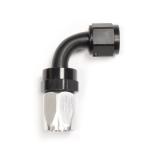 Russell Full Flow Hose End Black/Silver 90°