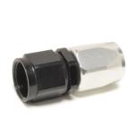 Russell Full Flow Hose End Black/Silver Straight