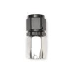 Russell Full Flow Hose End Black/Silver Straight