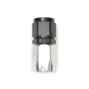 Russell Full Flow Hose End Black/Silver Straight