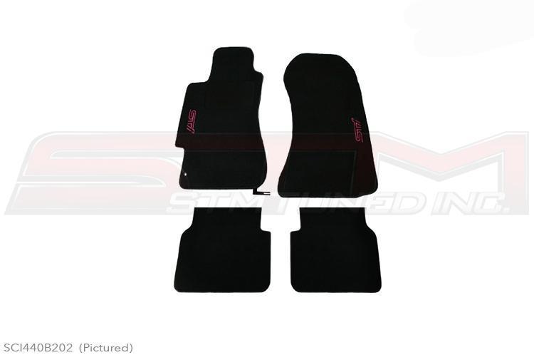 Subaru OEM Black/Pink STi Floor Mats for 02-07 WRX/STi (SCI440B202)